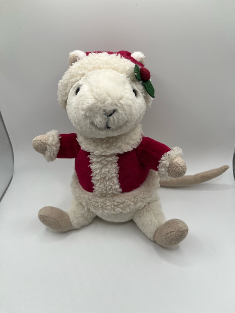 JELLYCAT London I Am Merry Mouse 7” Santa Christmas Plush Stuffed Animal